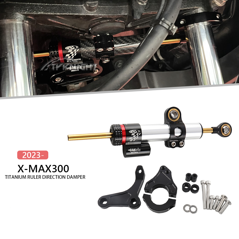 Steering Damper Stabilizer Kit Cnc - Yamaha XMAX 300 X-MAX 300 XMAX
